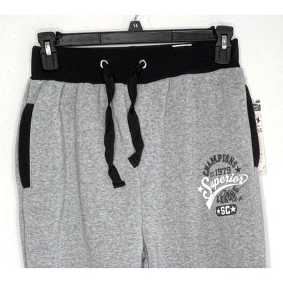 Swiss Cross Joggers Gray Black Sweatpants Size Large NWT - Picture 2 of 8
